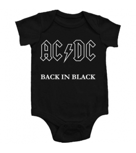 AC/DC - Back in black - Body de niño