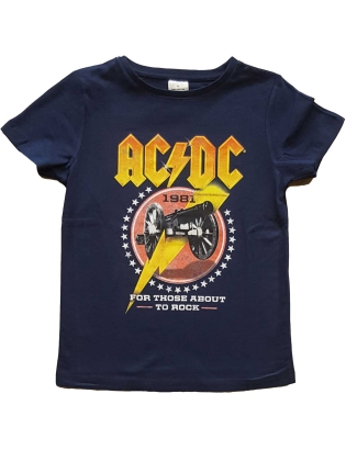 AC/DC - For those about to rock 81 - Camiseta azul de niño