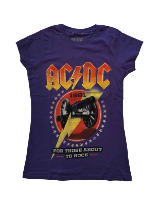AC/DC - For those about to rock - Camiseta de chica morada